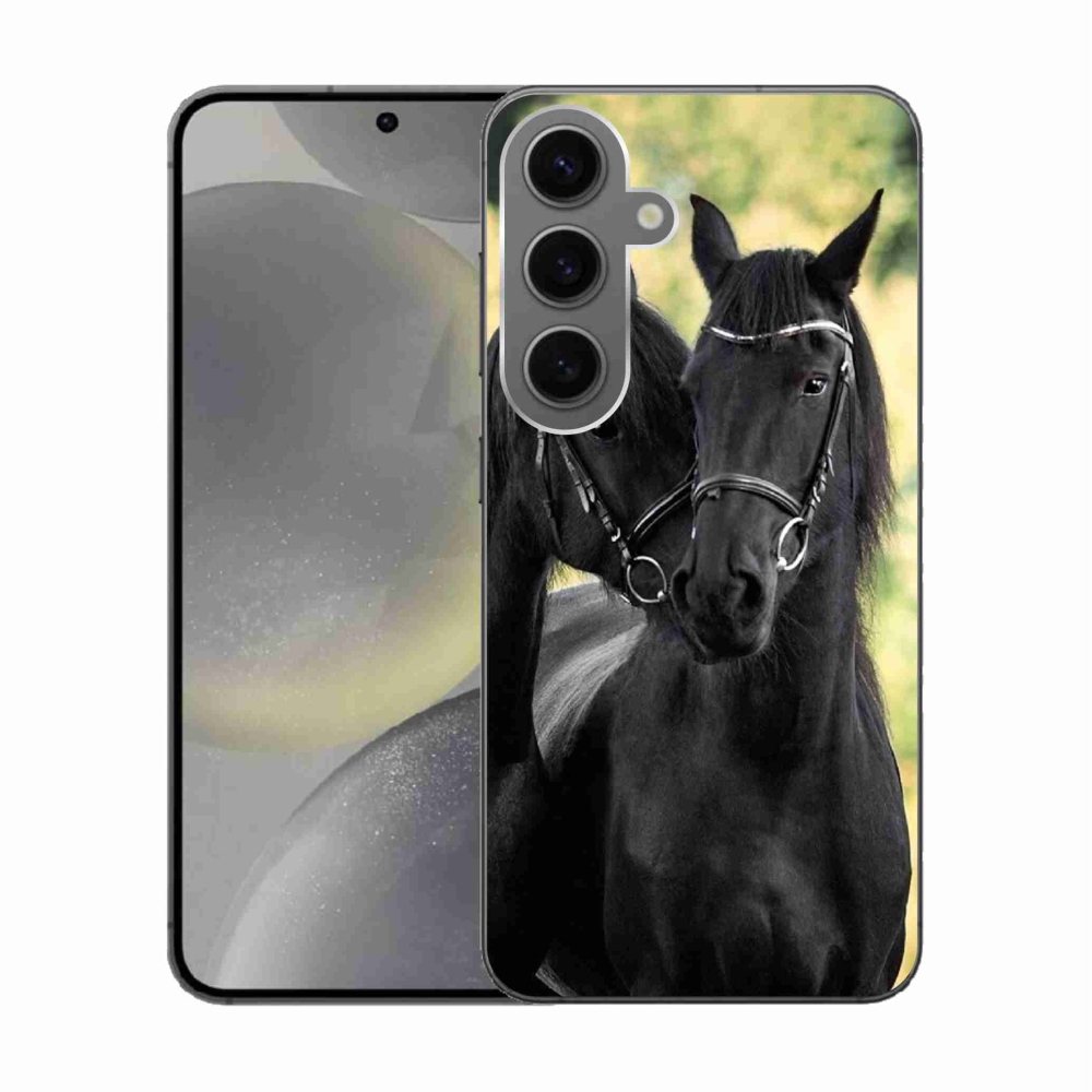 Gél borítás mmCase Samsung Galaxy S24 készülékhez - két fekete ló