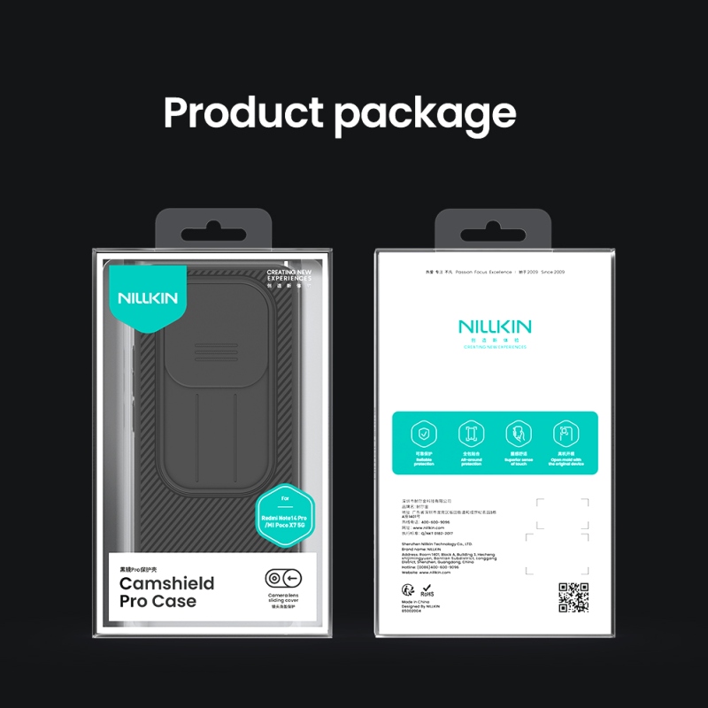 Nillkin CamShield PRO hátlap a Xiaomi Redmi Note 14 Pro 5G/Poco X7 5G kékhez
