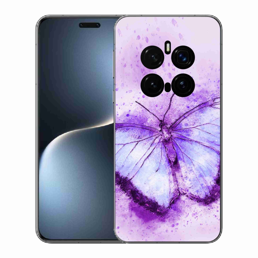 Gél borítás mmCase a Honor Magic 7 Pro 5G készülékhez - lila pillangó