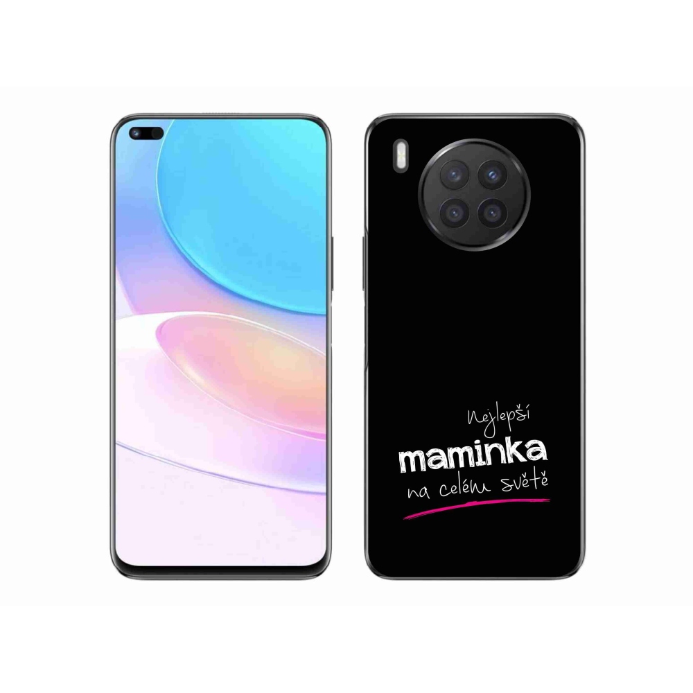Gél borító mmCase a Huawei Nova 8i - legjobb anya 4 fekete háttérrel