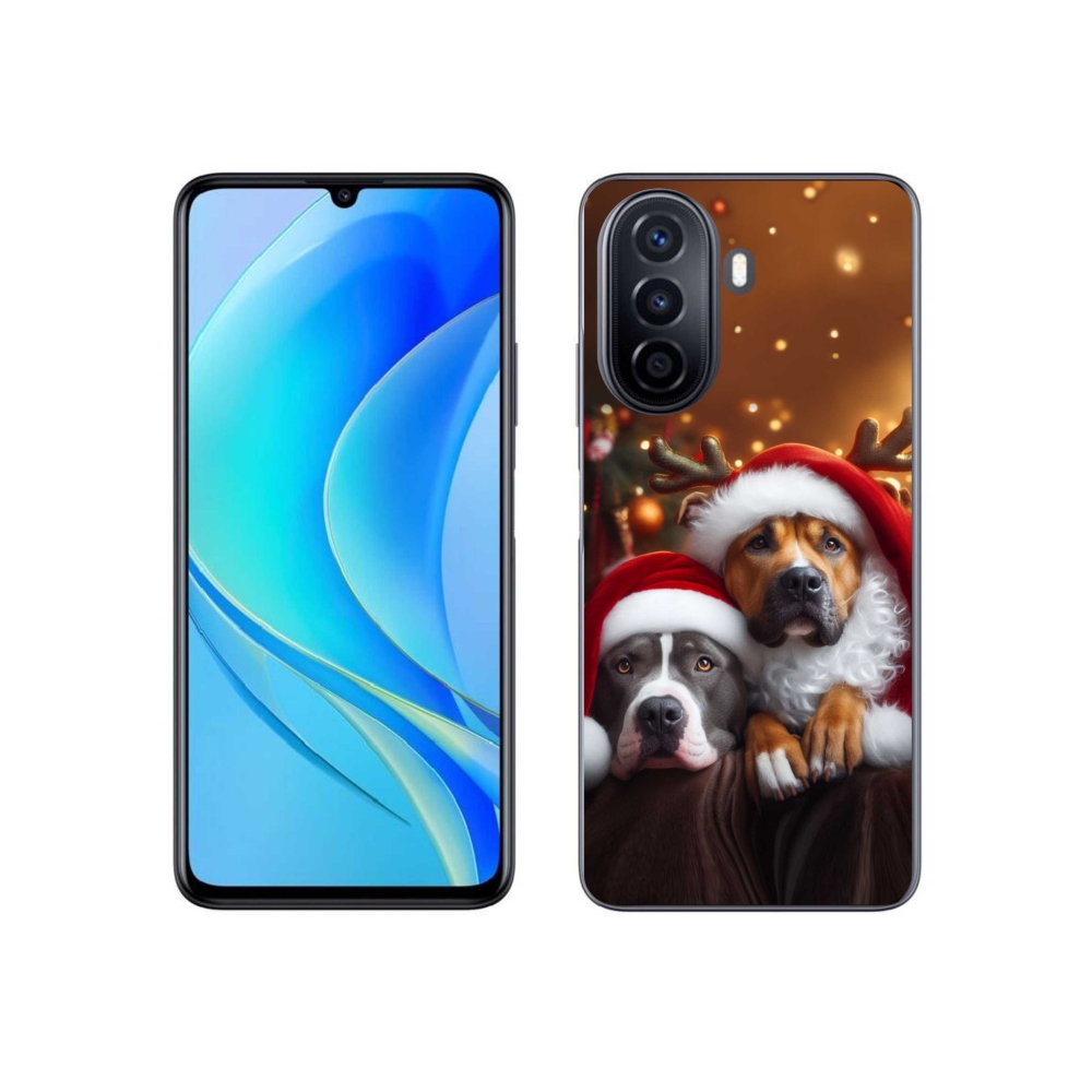 Gél borító mmCase a Huawei Nova Y70-hez - Karácsonyi kutyák