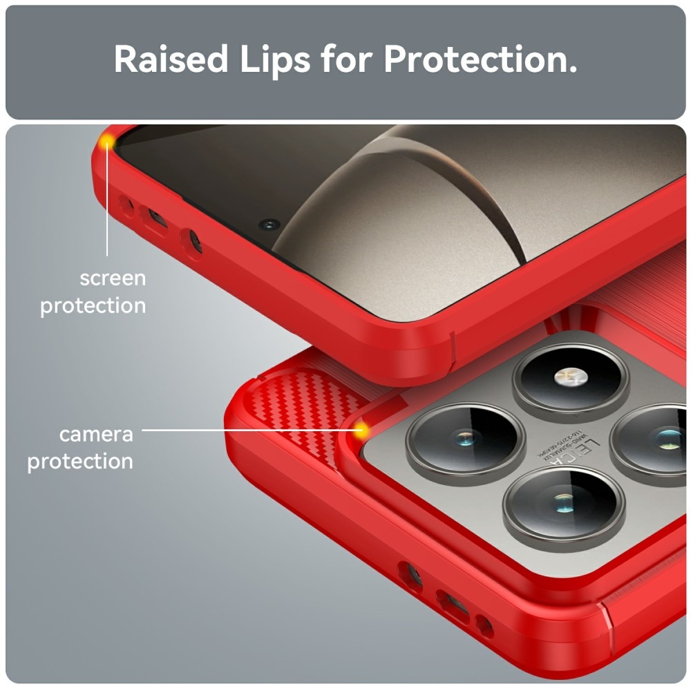 Szénálló zselés tok Xiaomi 14T/14T Pro készülékhez - piros