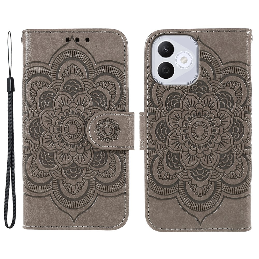 Mandala könyvtáska Honor 400 Lite-hoz - szürke