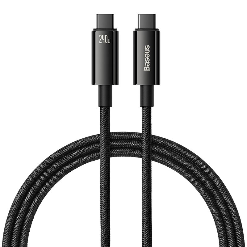 Baseus CAWJ040001 Tungsten Gold gyors töltő kábel USB-C - USB-C 240W 1m fekete