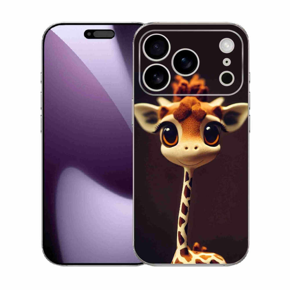 Zselés borítás mmCase iPhone 17 Pro készülékhez - kis zsiráf