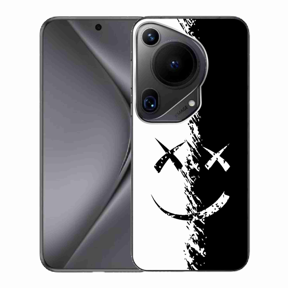 Zselés borítás mmCase a Huawei Pura 70 Ultra készülékhez - fekete-fehér mosolygó