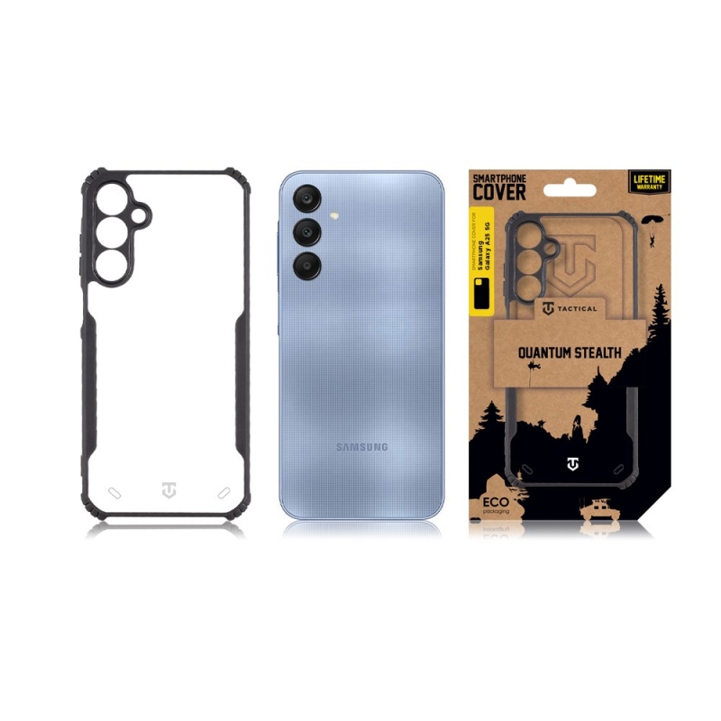 Tactical Quantum Stealth Cover for Samsung Galaxy A25 5G Clear/Black (átlátszó/fekete)