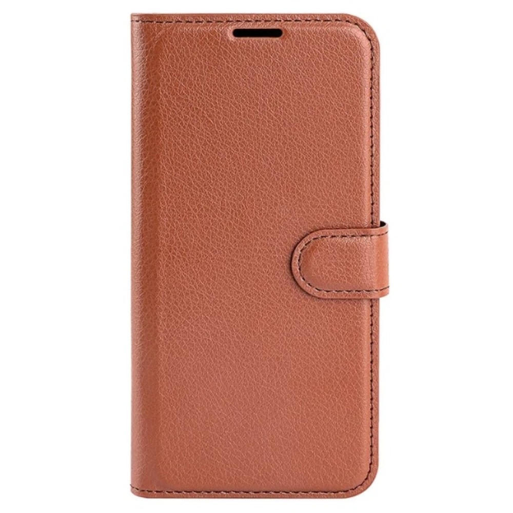 Litchi könyv tok a Xiaomi 14 Pro-hoz - barna