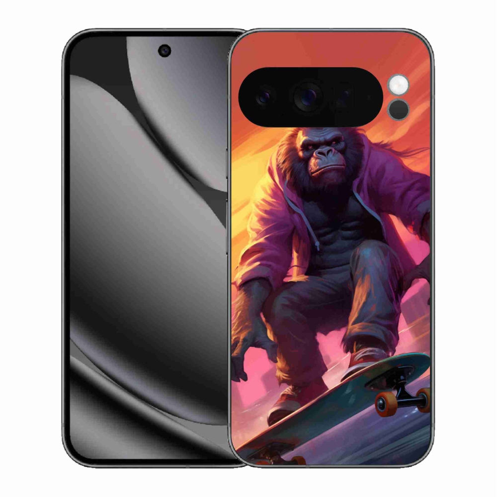Zselés borítás mmCase a Google Pixel 10 Pro XL-hez - gorilla a gördeszkán