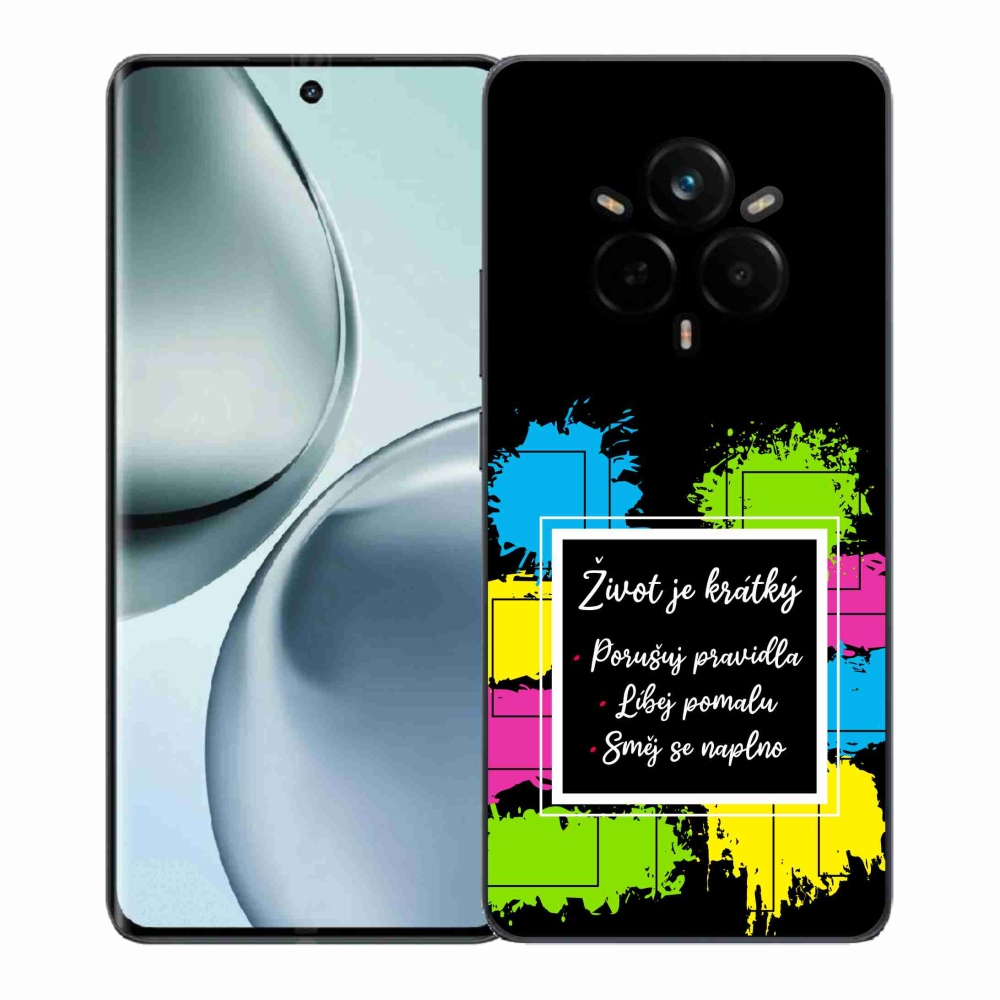 Gél borítás mmCase a Realme 14 Pro 5G-re - Idézet 5 fekete háttér