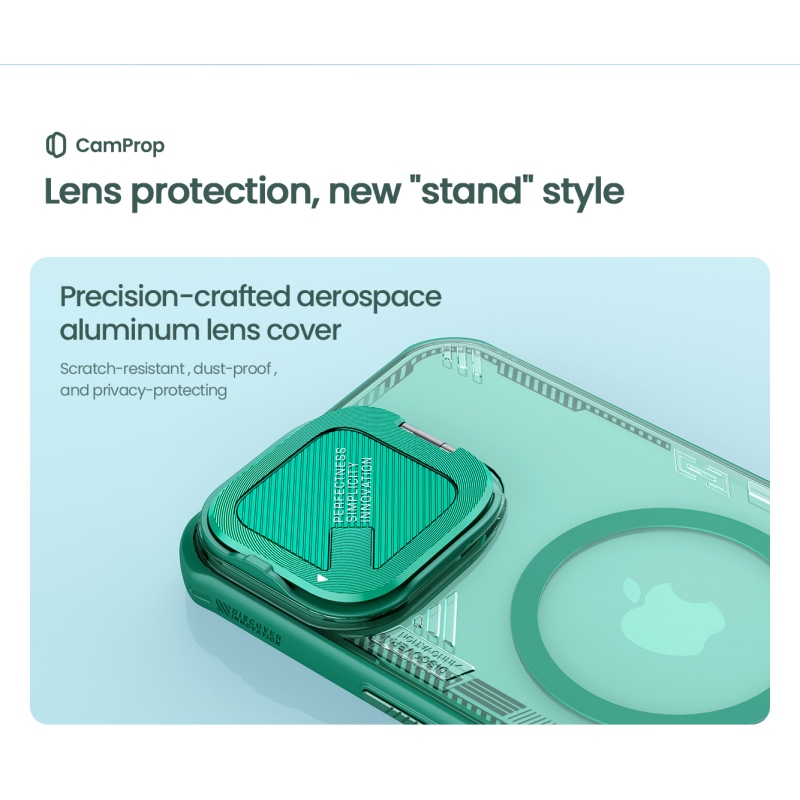 Nillkin Iceblade Prop mágneses borító Apple iPhone 16-hoz Fekete