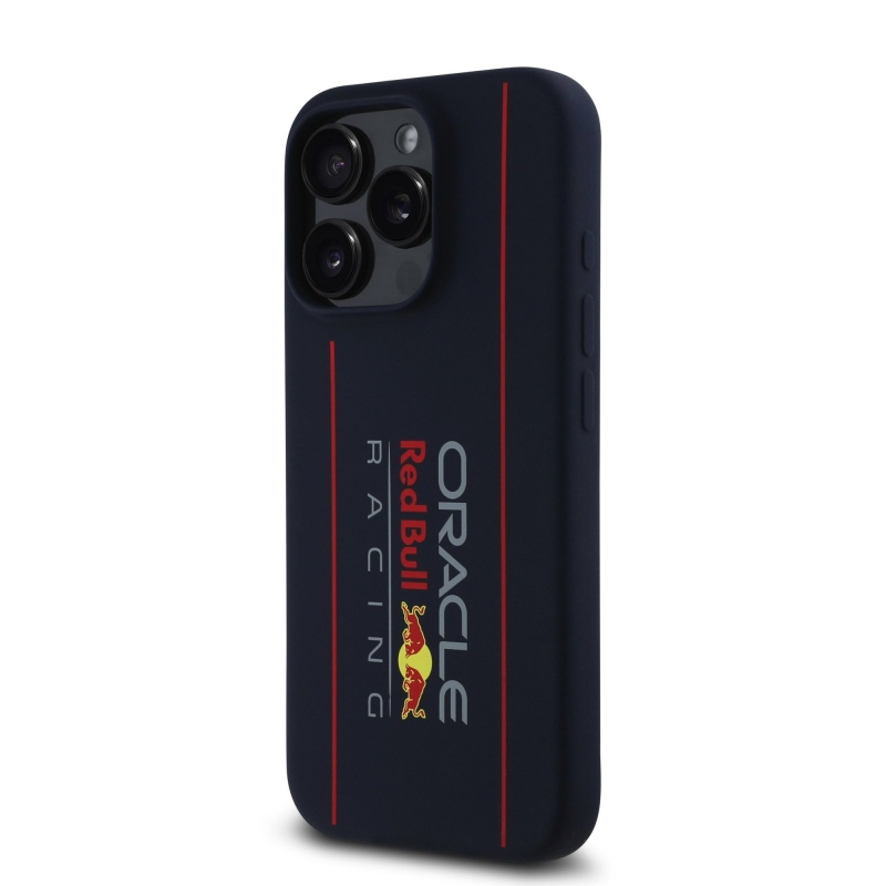 Red Bull szilikon függőleges logós MagSafe hátlap iPhone 16 Pro Max-hoz Navy Navy