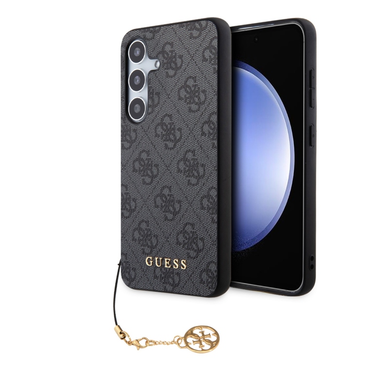 Guess 4G Charm hátlap Samsung Galaxy S24 szürke borítóhoz