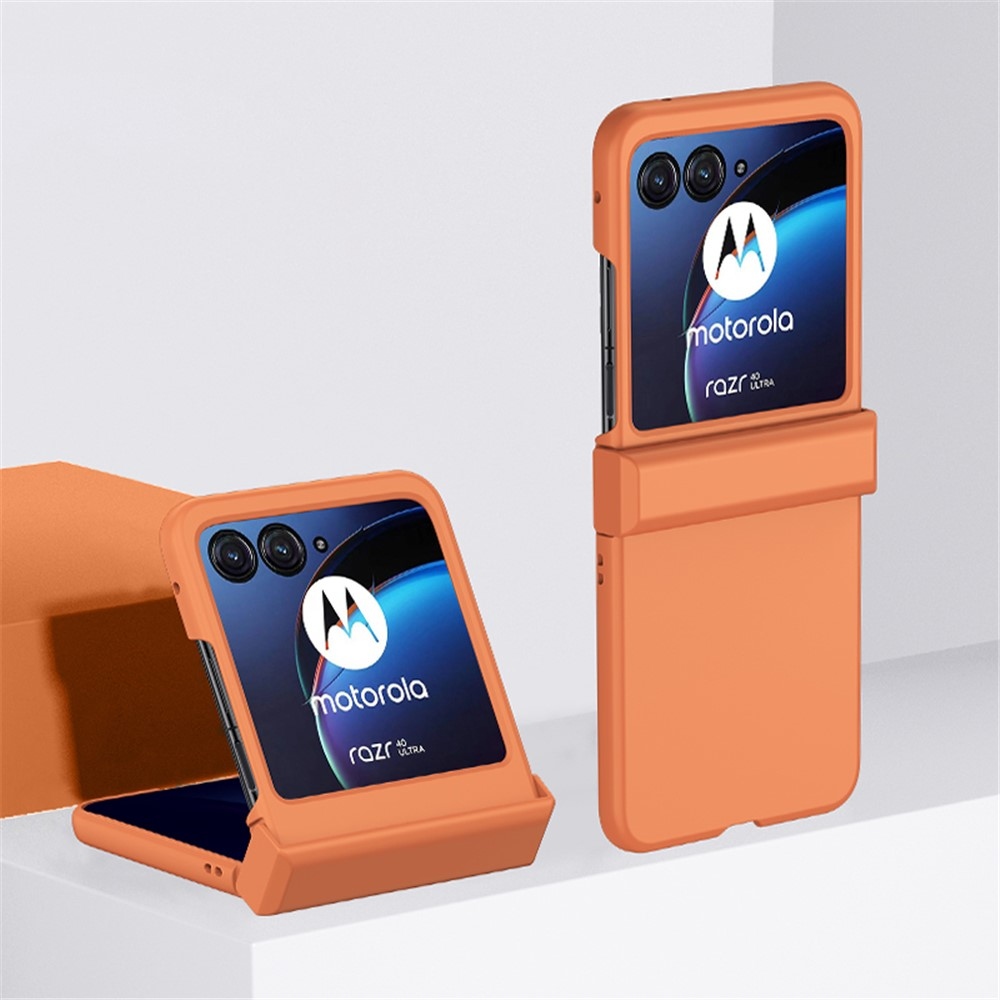 Kemény műanyag borítás a Motorola Razr 40 Ultra 5G készülékhez - narancssárga színben
