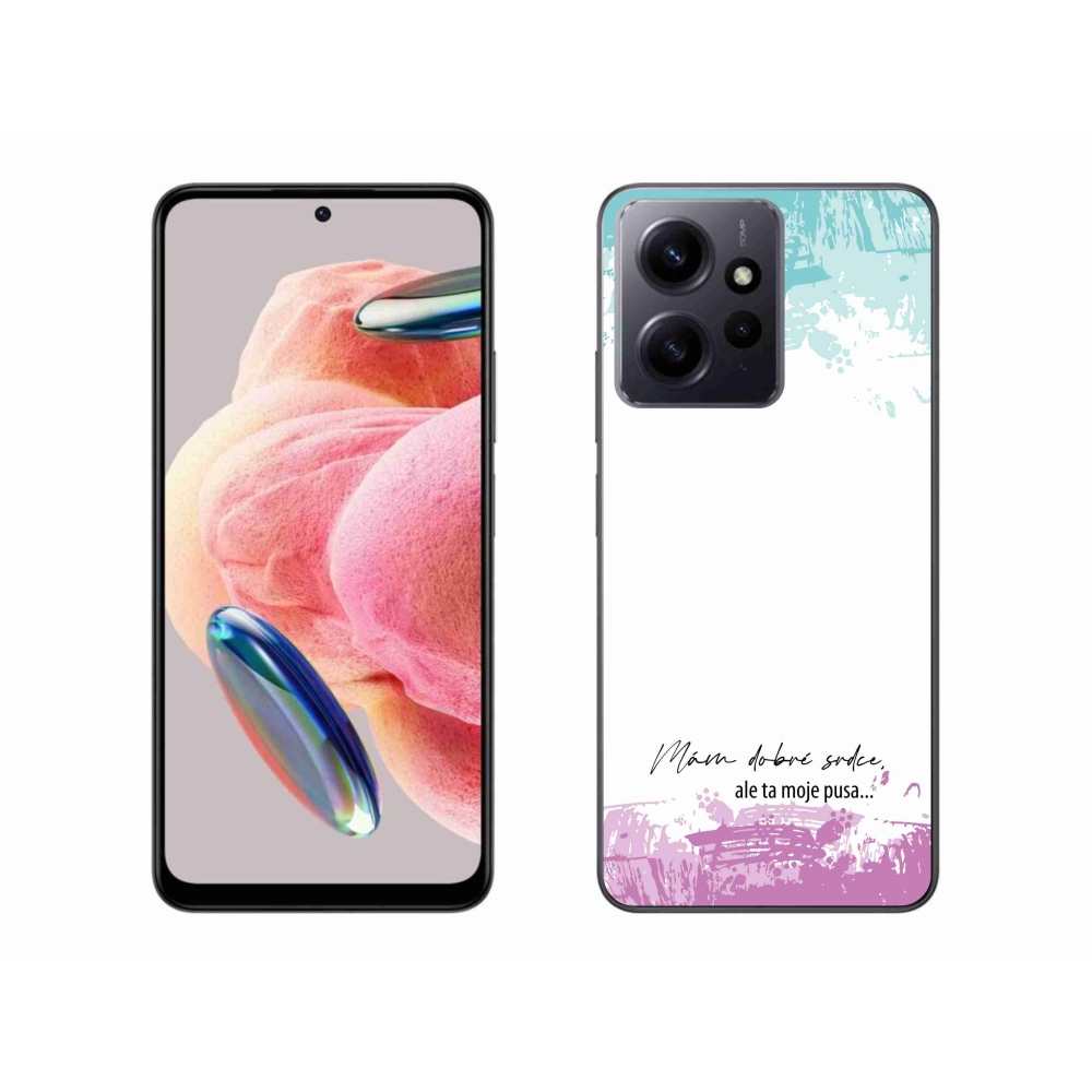 Gél borító mmCase a Xiaomi Redmi Note 12 4G-hez - vicces szöveg 3 fehér háttérrel