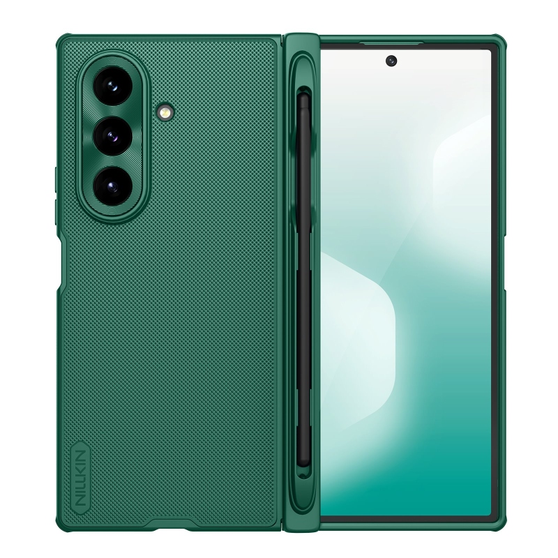 Nillkin Super Frosted FOLD mágneses tolltartó hátlap Samsung Galaxy Z Fold 7 Sötétzöld