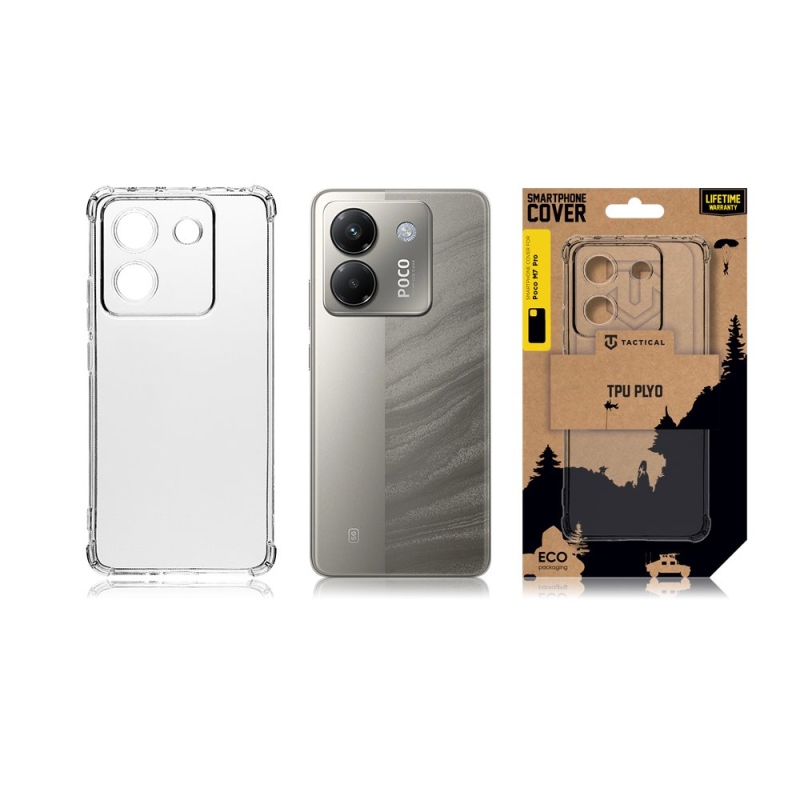 Taktikai TPU Plyo Cover for Poco M7 Pro átlátszó
