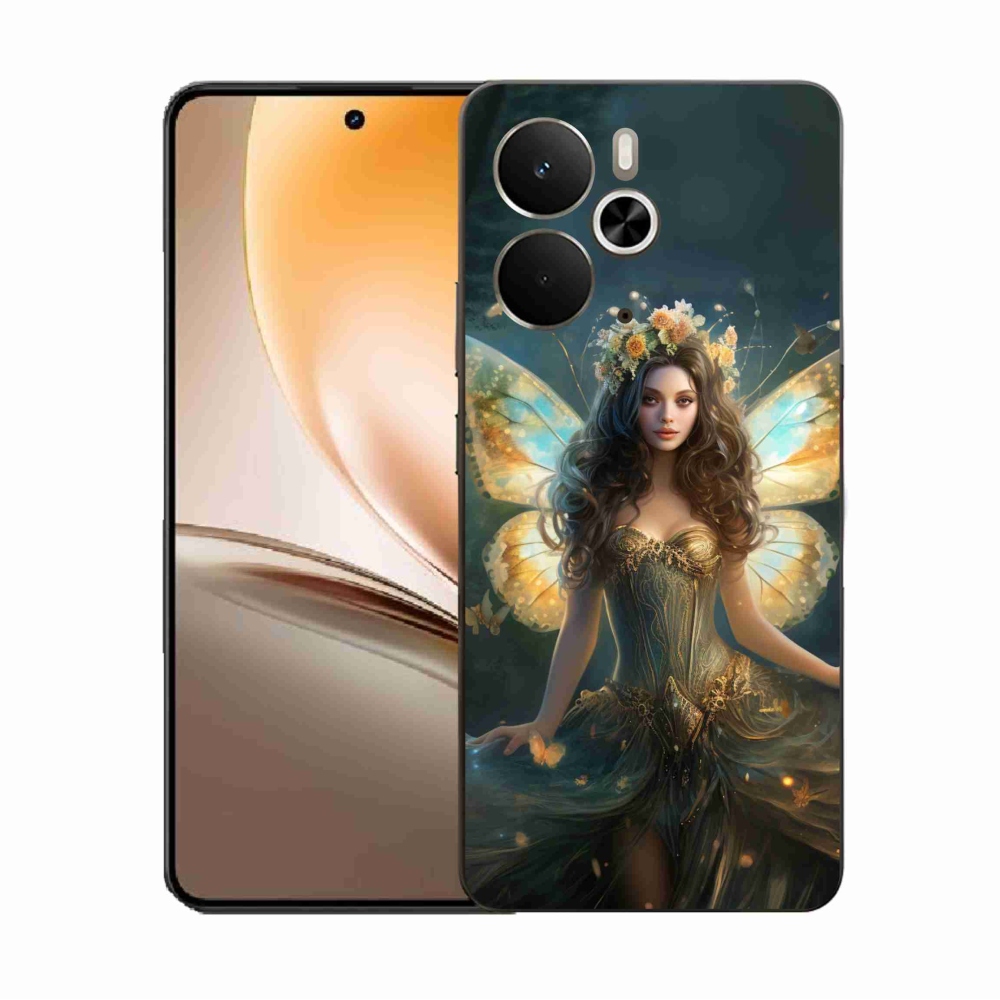 Gél borító mmCase a Realme 14 5G számára - pillangó nő