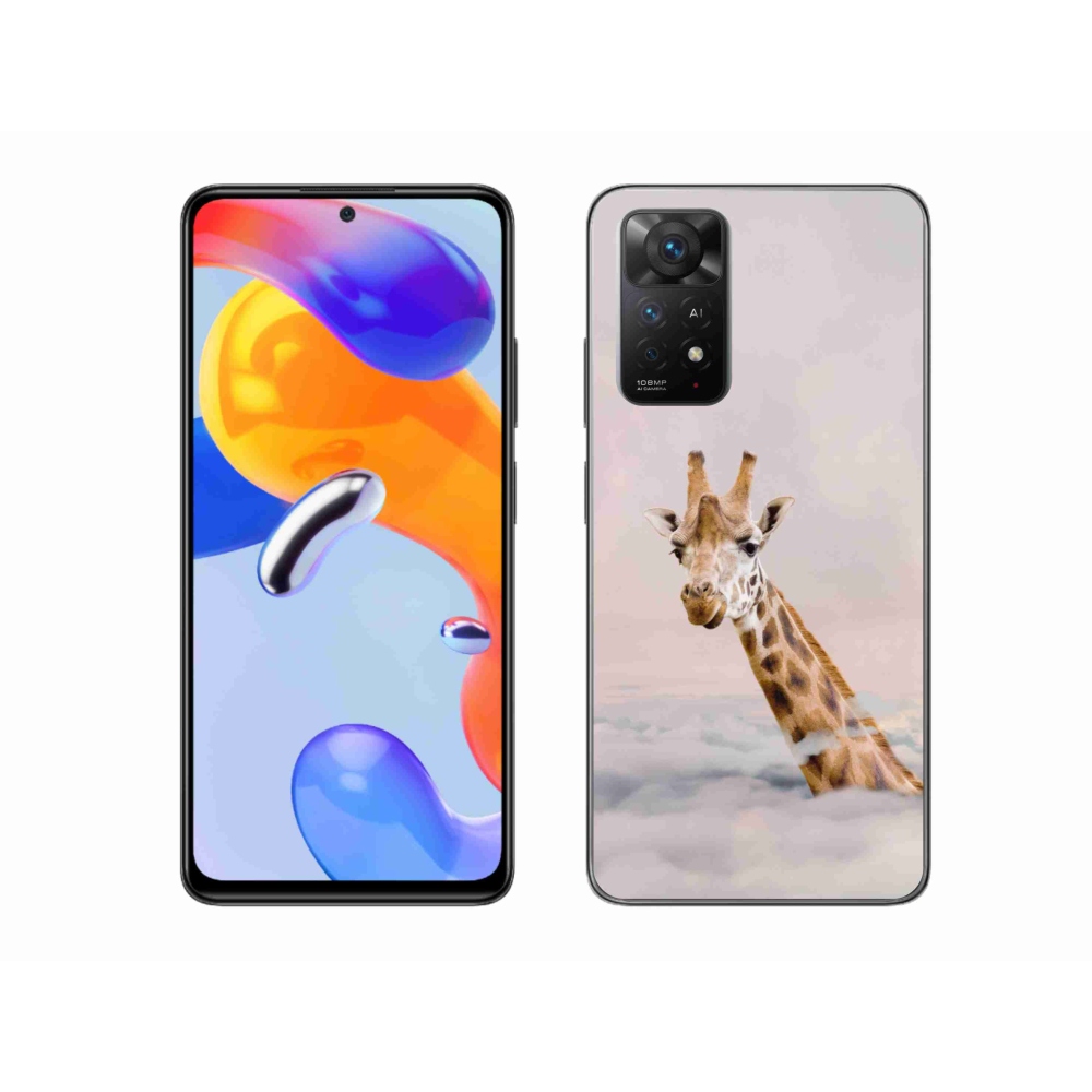 Zselés borítás mmCase a Xiaomi Redmi Note 11 Pro 4G/5G-hez - zsiráf a felhőkben