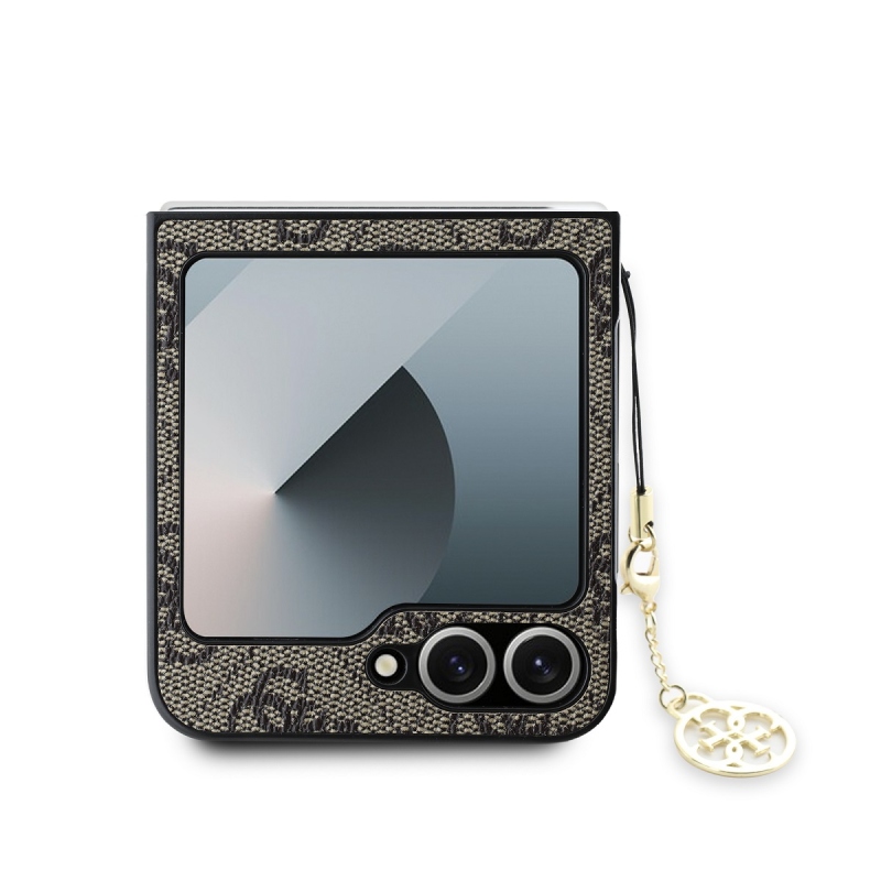 Guess 4G Charm Hátsó borító Samsung Galaxy Z Flip 6 barna