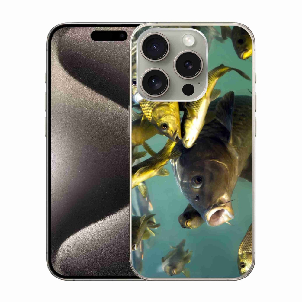 Gél tok mmCase iPhone 15 Pro készülékhez - halak iskolája