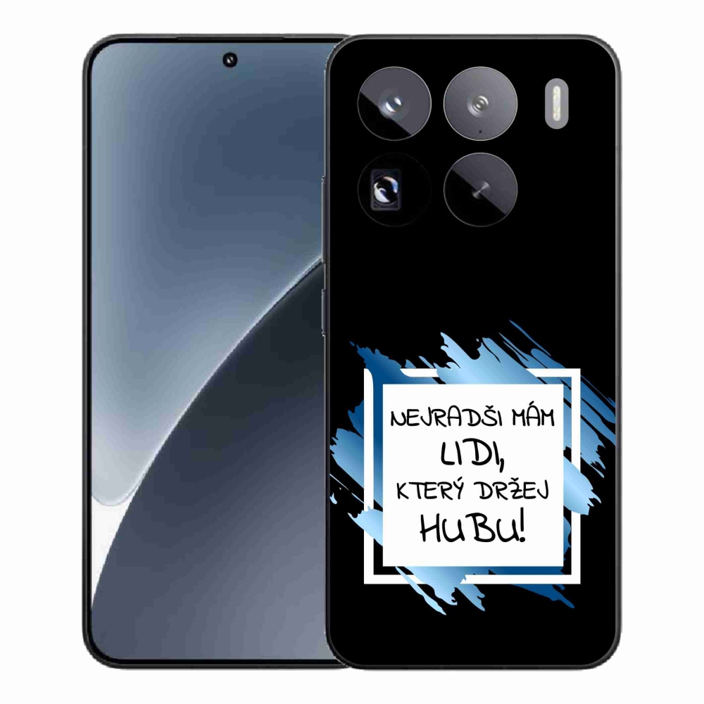 Gél borító mmCase a Xiaomi 15 Pro-hoz - vicces szöveg 7 fehér és fekete háttérrel