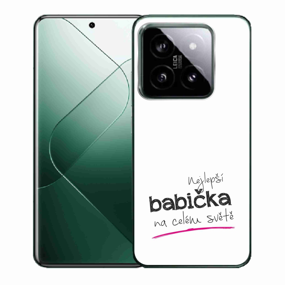 Gél borító mmCase a Xiaomi 14 - legjobb nagymama 4 fehér háttérrel