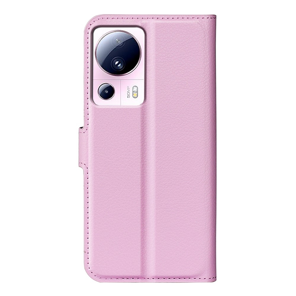 Litchi könyv tok a Xiaomi 13 Lite-hoz - rózsaszínű
