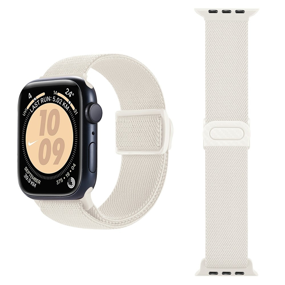 Fokozatos nejlon szíj Apple Watch Ultra/Ultra 2 49mm/SE/SE 2022/2023 44mm/9/8/7 45mm/6/5/4 44mm/3/2/1 42 mm-es Apple Watch Ultra/Ultra 2 órához - bézs színű