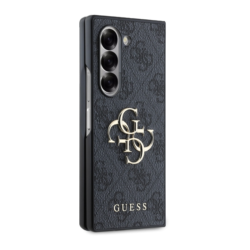 Guess PU 4G fém logós hátlap Samsung Galaxy Z Fold 6 szürke szürke