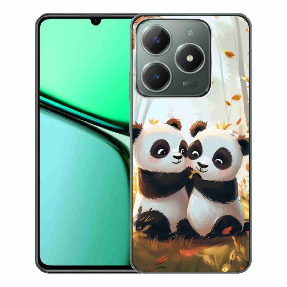 Zselés borítás mmCase a Realme C61 készülékhez - pandák
