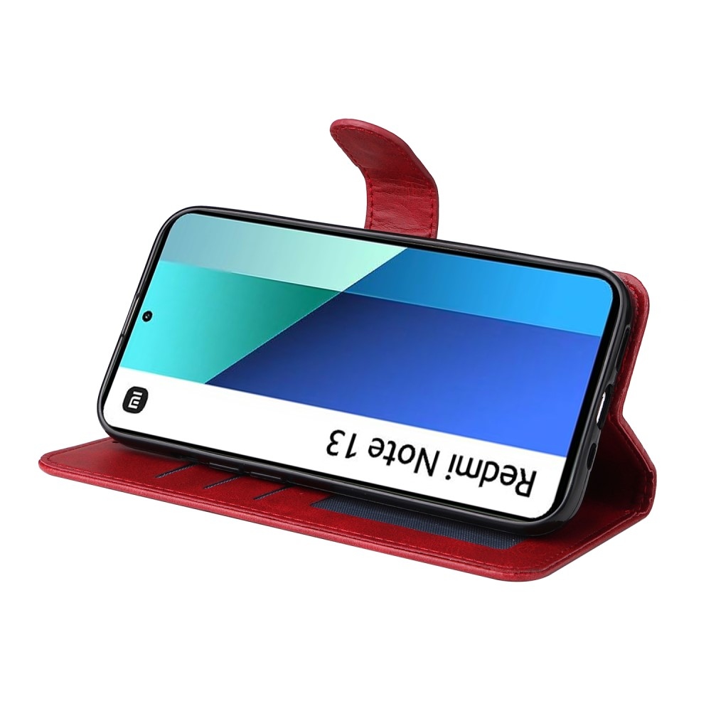 Tárcás könyv tok Xiaomi Redmi Note 13-hoz - piros