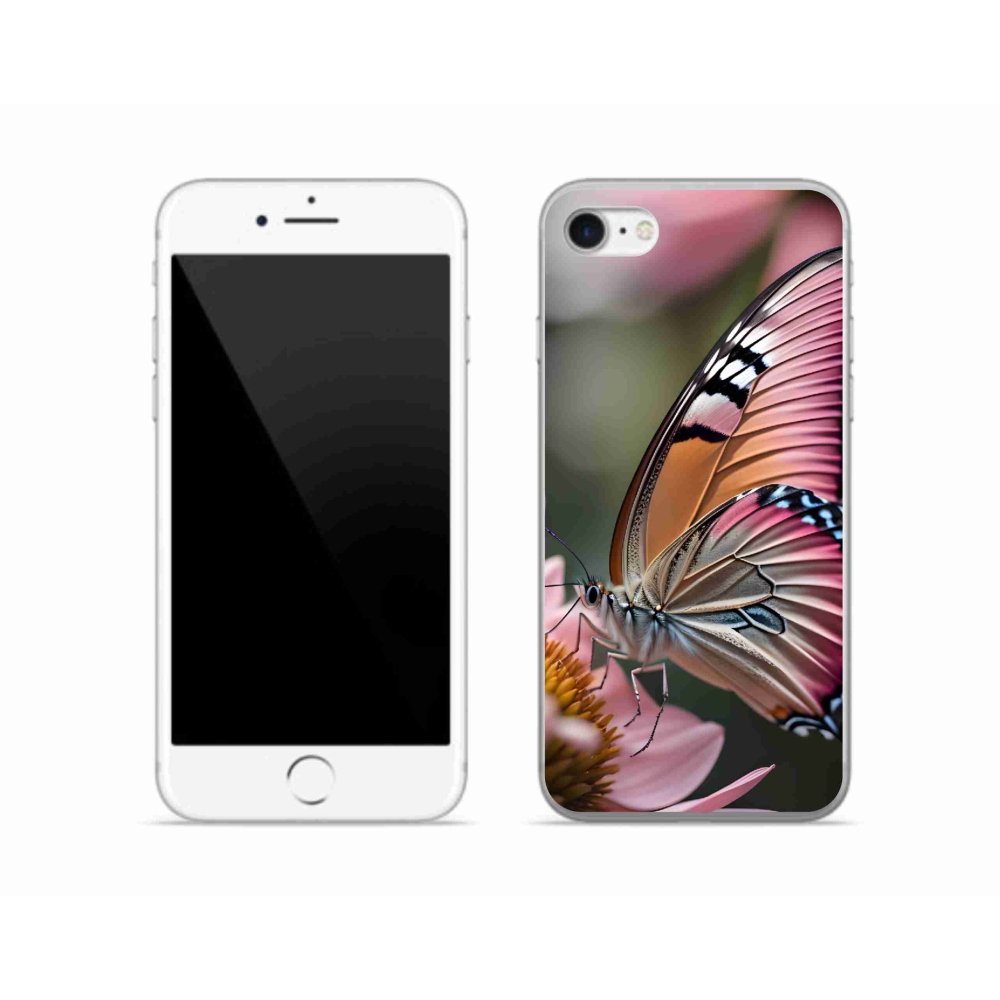 Zselés borítás mmCase iPhone SE (2020) - színes pillangó