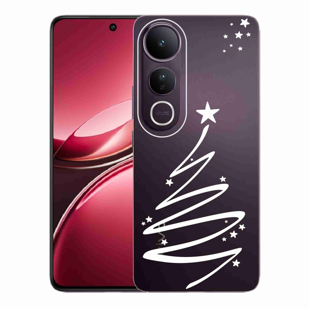 Gél borítás mmCase a Vivo V50 Lite 4G/5G készülékre - fehér fa átlátszó háttéren