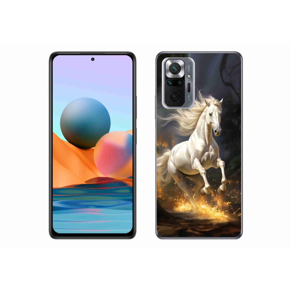 Gél borítás mmCase a Xiaomi Redmi Note 10 Pro-hoz - fehér ló 2