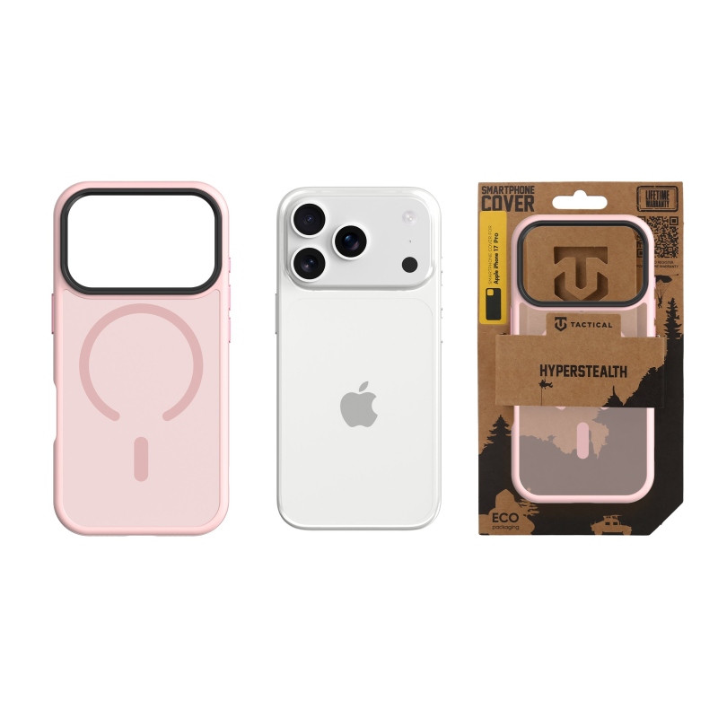 Taktikai MagForce Hyperstealth borító iPhone 17 Pro rózsaszín párduchoz