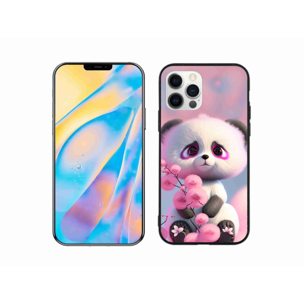 Gél borítás mmCase iPhone 12 készülékhez - aranyos panda 1
