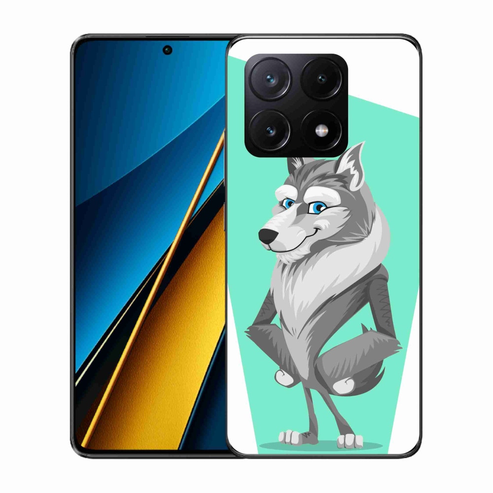 Gél borítás mmCase a Xiaomi Poco X6 Pro 5G számára - rajzfilm farkas