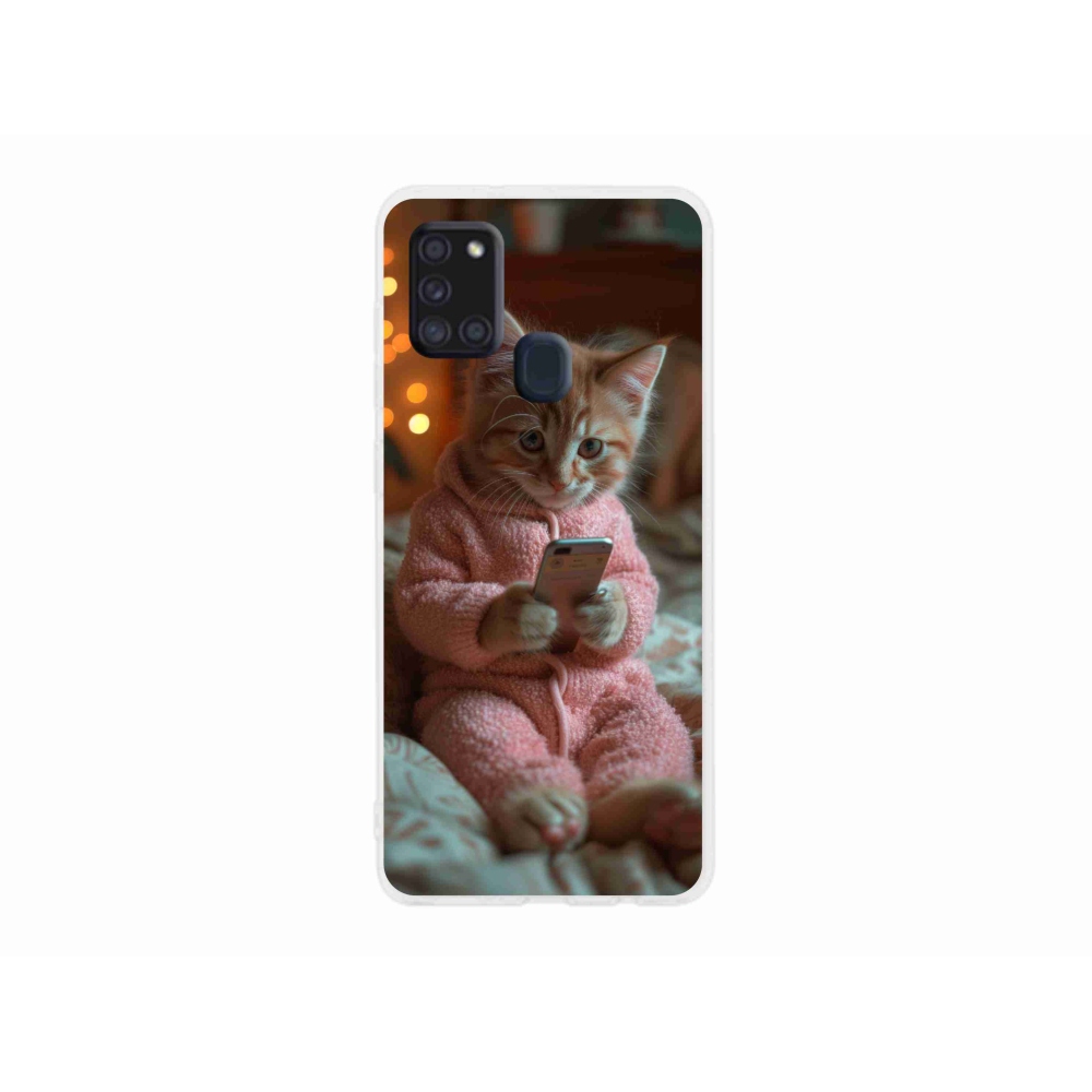 Zselés borítás mmCase Samsung Galaxy A21s - baba mobillal