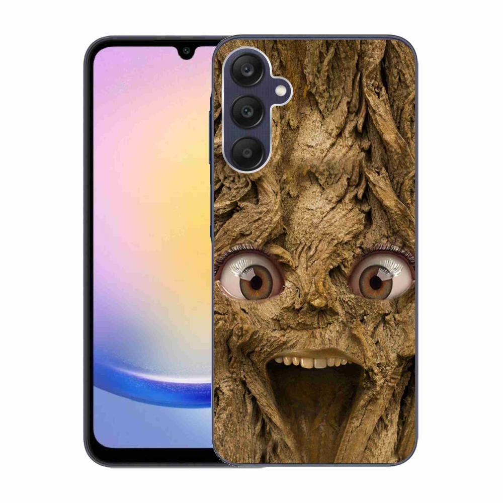 Gél borítás mmCase Samsung Galaxy A25 5G - vidám fa szemekkel