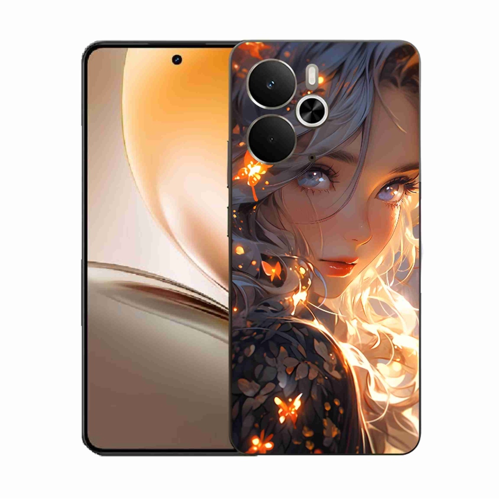 Gél borító mmCase a Realme 14 5G készülékhez - lány és pillangók