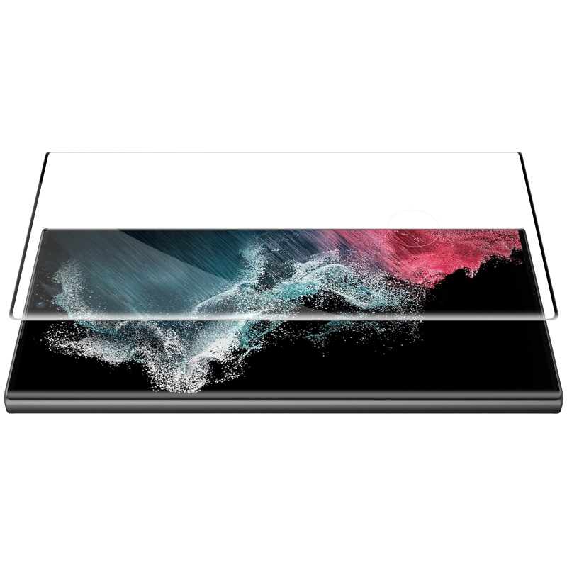 Nillkin Edzett üveg 3D CP+ MAX fekete Samsung Galaxy S23 Ultra számára