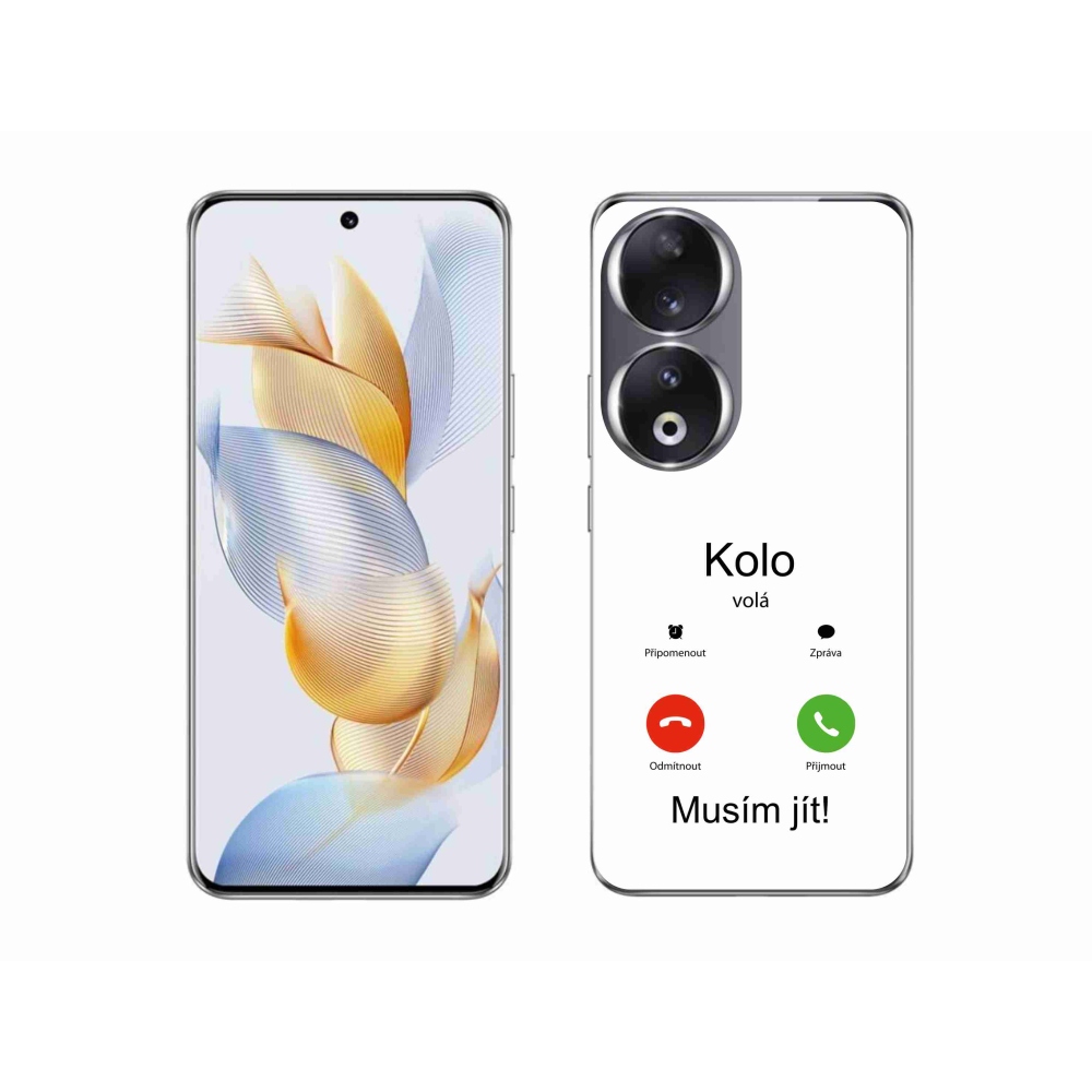 Gél borító mmCase a Honor 90 - a kerék hívja fehér háttérrel