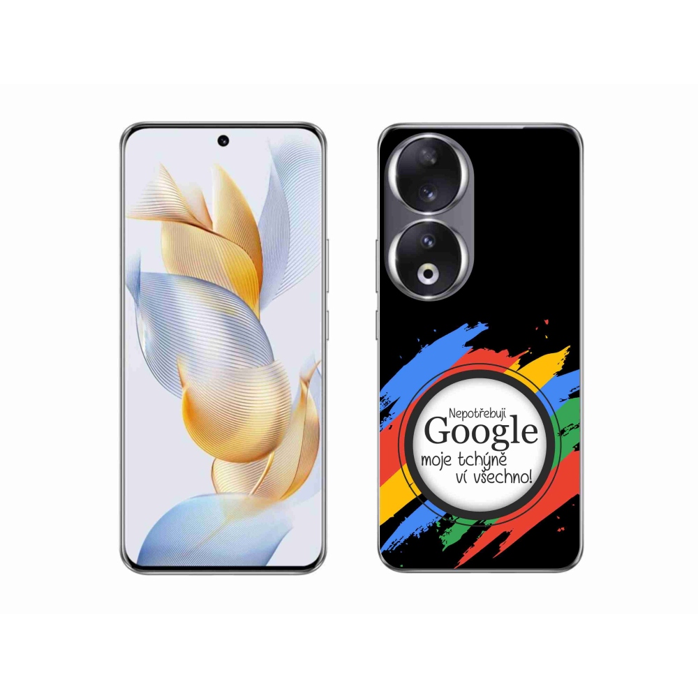 Gél borító mmCase a Honor 90 - anyós tudja, hogy minden fekete háttérrel