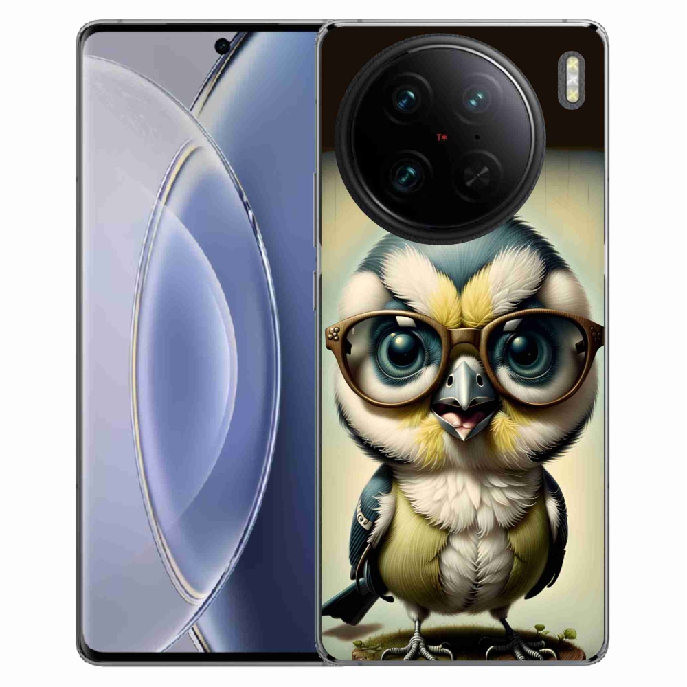 Zselés borítás mmCase a Vivo X90 Pro - cub szemüveggel