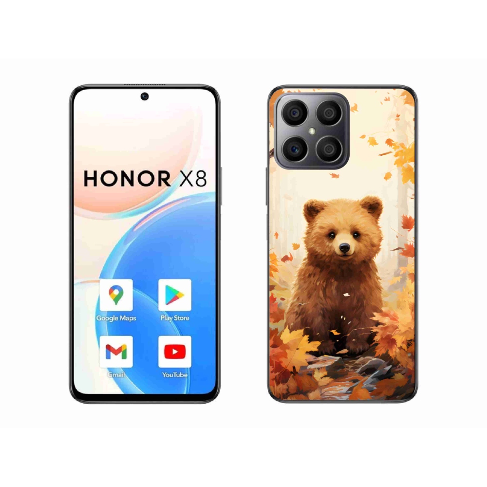 Zselés borítás mmCase a Honor X8-hoz - medve az erdőben