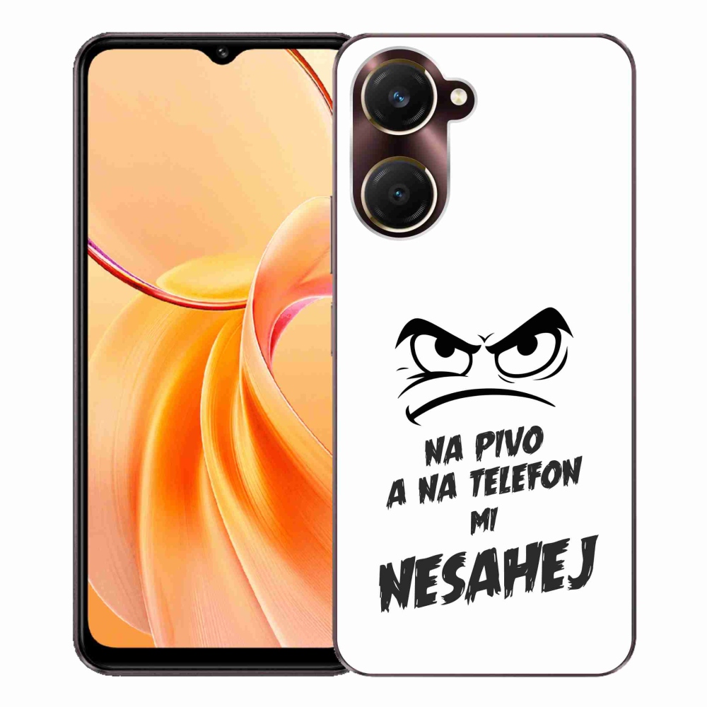 Gél borító mmCase a Vivo Y28s 5G-hez - sör motívum 2 fehér háttérrel