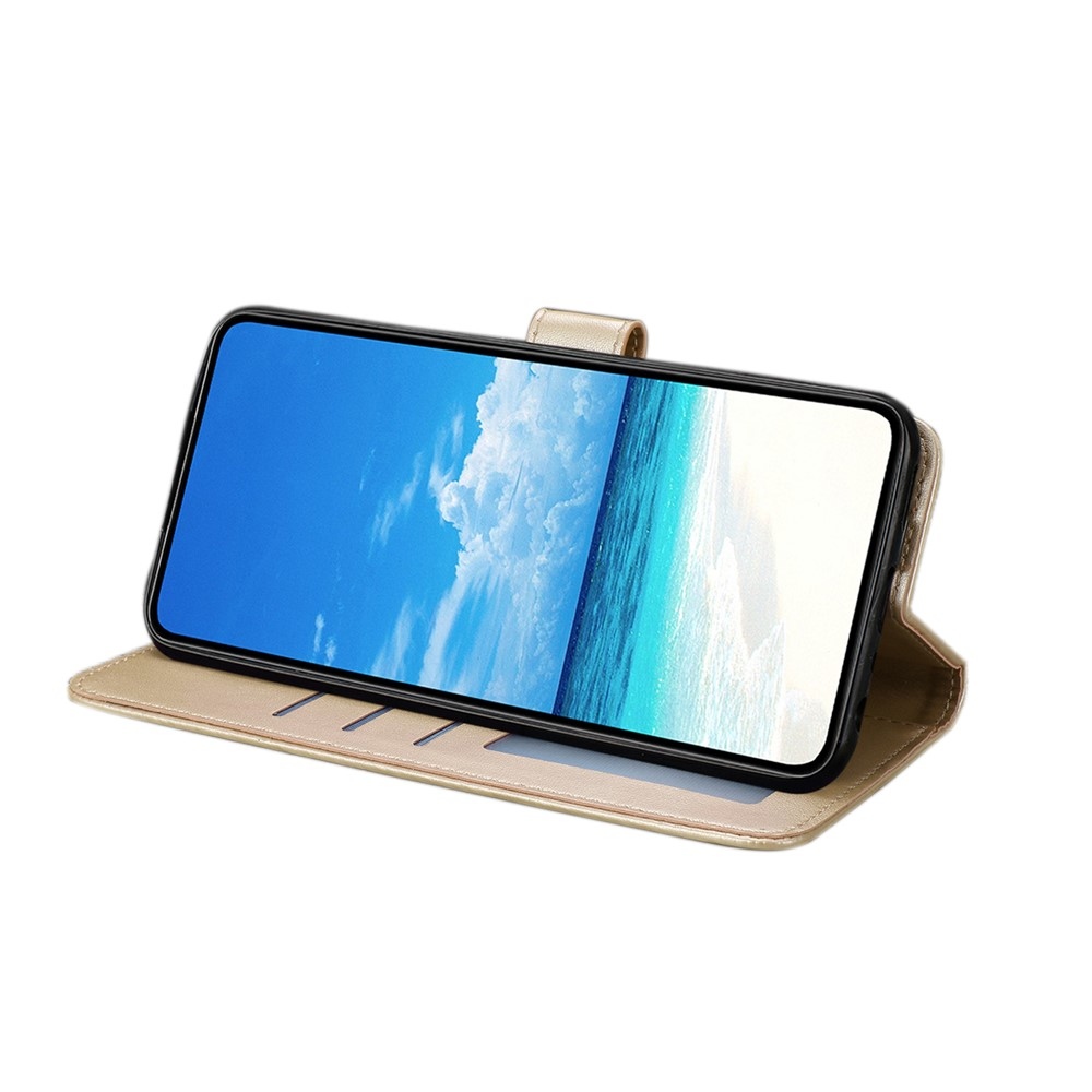 Virágos pillangó könyv tok Xiaomi 15T-hez - arany színben