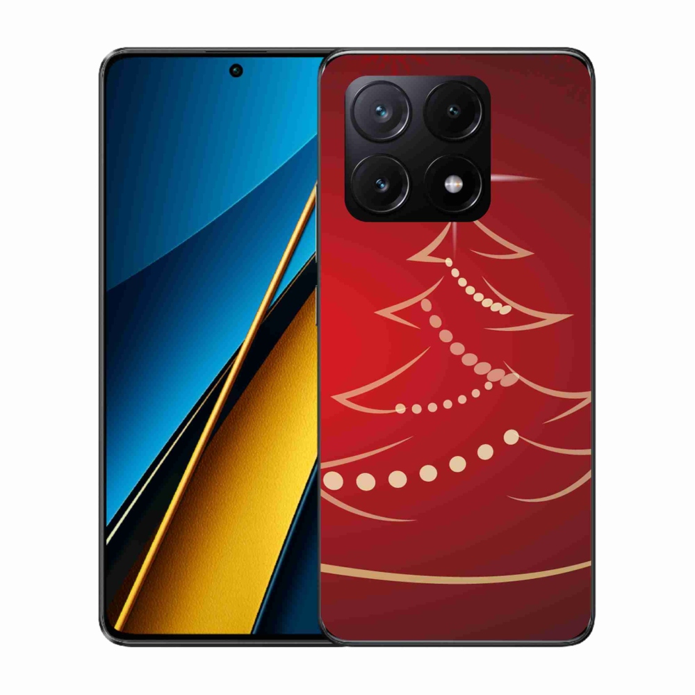 Gél borító mmCase a Xiaomi Poco X6 Pro 5G számára - karácsonyfa karikatúra