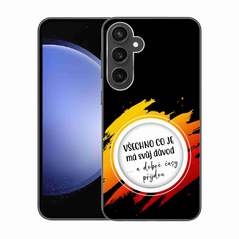 Gél borítás mmCase Samsung Galaxy S23 FE - idézet 3 fekete háttér
